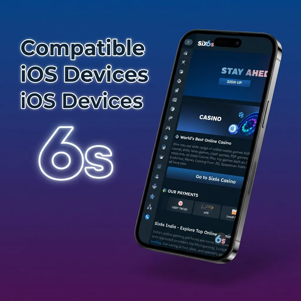 Six6s app compatible iOS devices including iPhone models X through 15 and iPad 5th generation and later