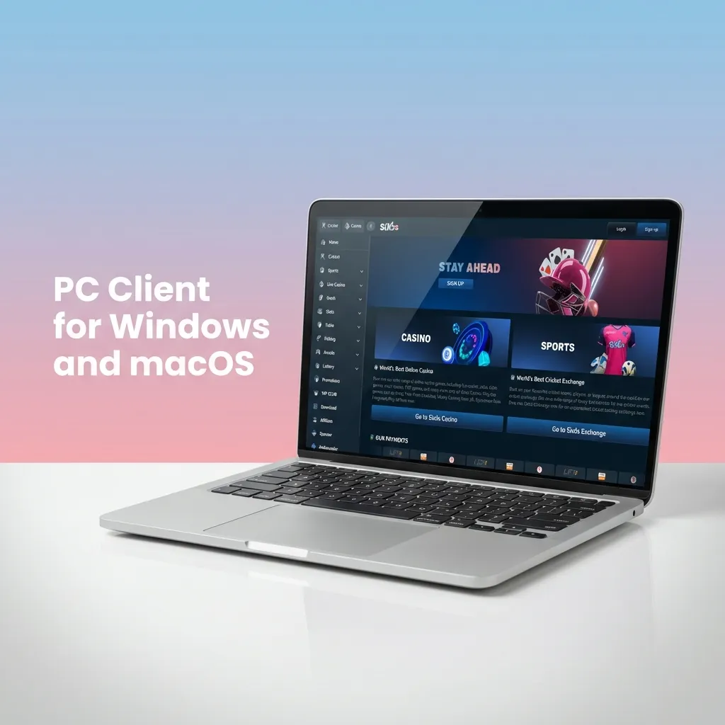 Browser-based betting platform accessible on Windows and macOS via Chrome, Firefox, Safari, or Edge web browsers.