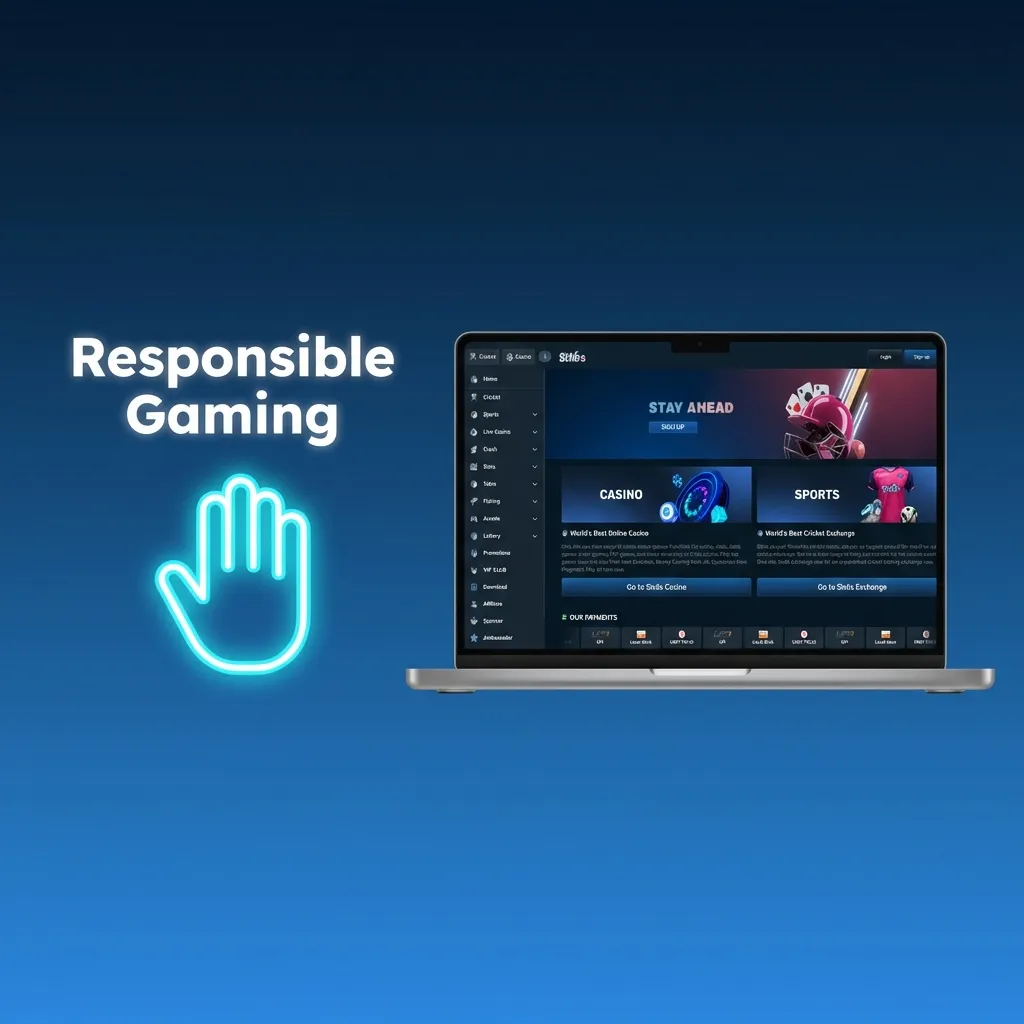 Gaming safety tools interface showing deposit limits, time reminders, self-exclusion options, and support resources