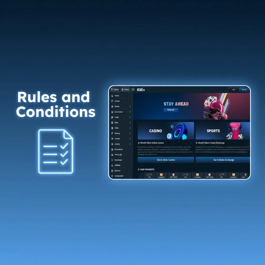 Casino rules overview: age restrictions, account limits, bonus wagering requirements, and fraud prevention policies.