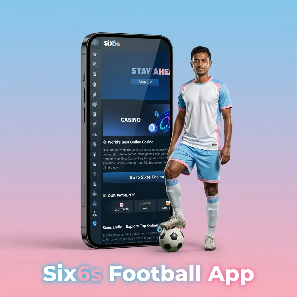 Six6s Football App interface showing betting markets, live scores, and match updates on mobile device